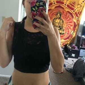 Forever 21 Tops - Forever 21 black lace crop top Forever 21 Tops - Forever 21 black lace crop top